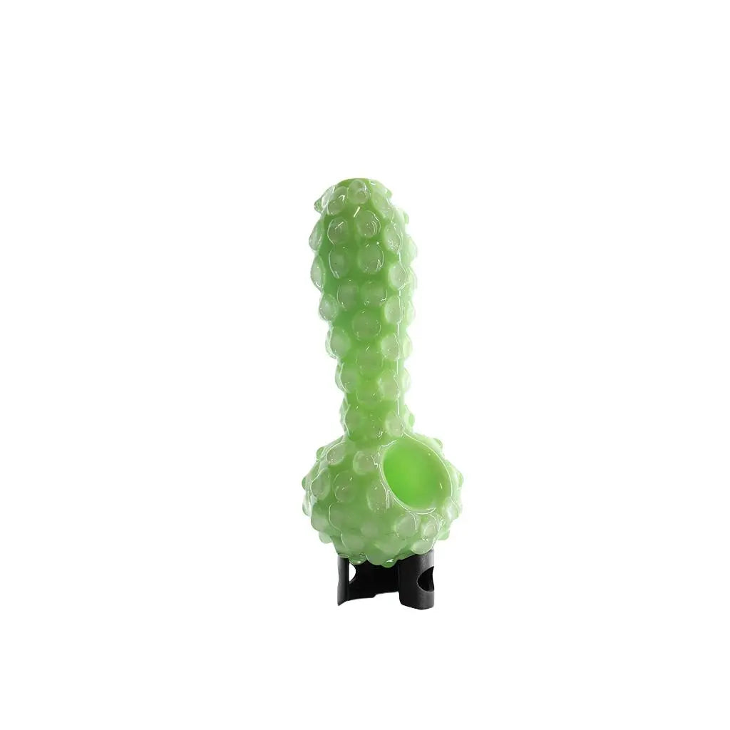 Hand Pipe | 5" Glass Dot Insert Colored Handmade Pipe