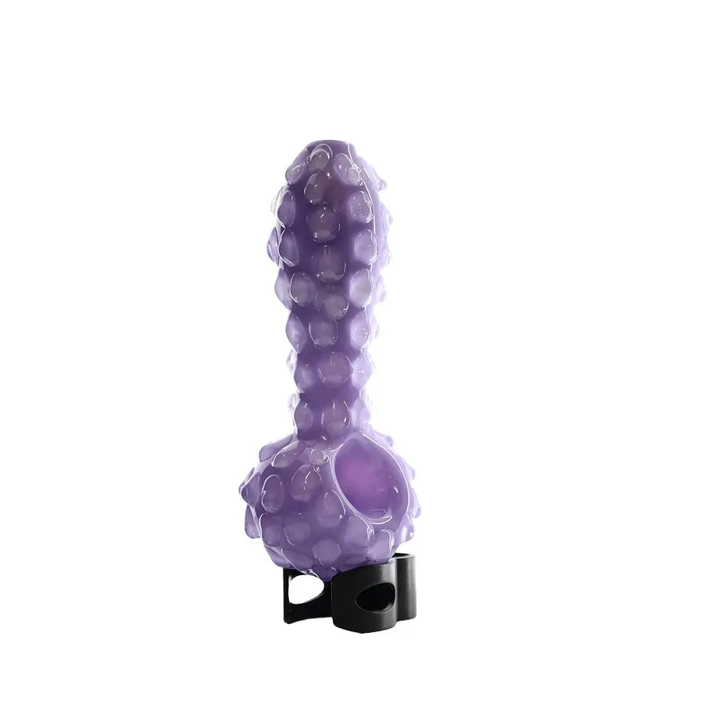 Hand Pipe | 5" Glass Dot Insert Colored Handmade Pipe