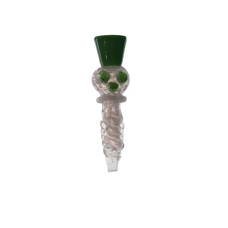 Hand Pipe | 5" Three Dot Glass Colored Ring