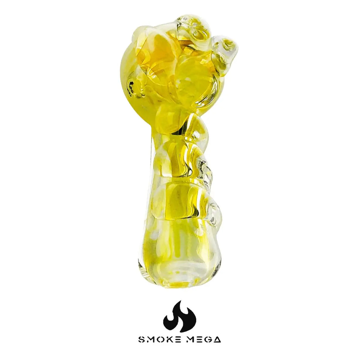 Inside-Out Knuckles Glass Spoon Pipe, 5-inch, ergonomic design, vibrant colors.