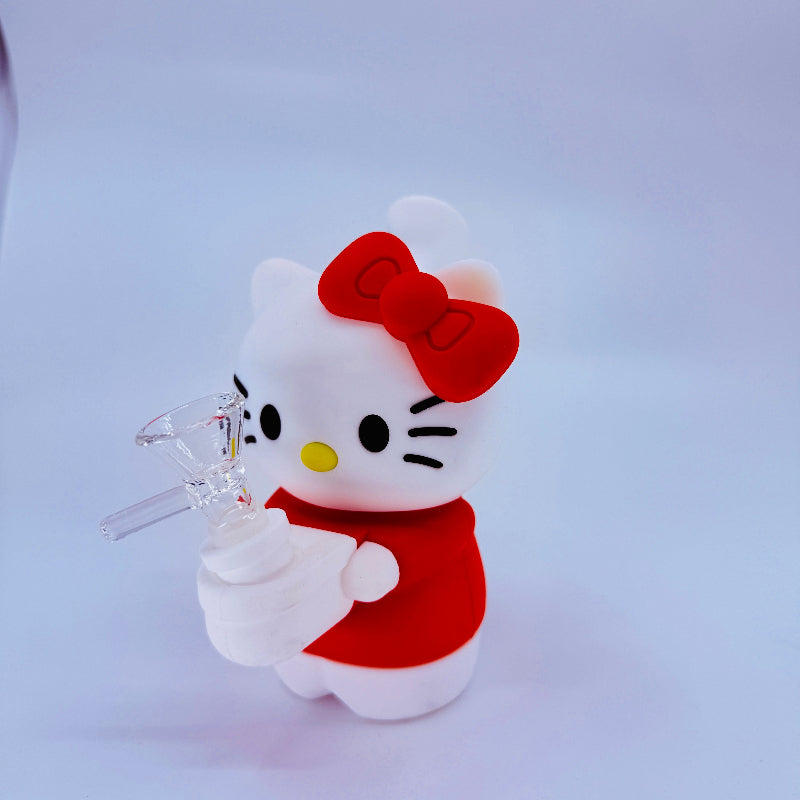 hello kitty silicone bong- red