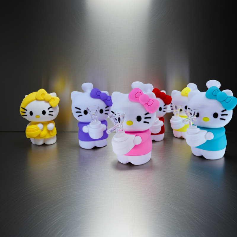 Hello Kitty Silicone Bong - Fun, Cute & Durable Design