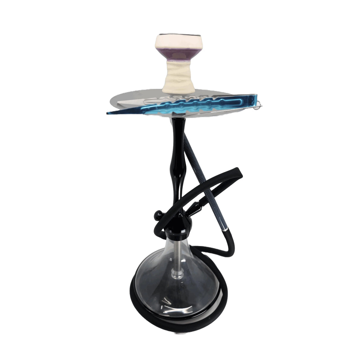 Premium Hookah-14 aluminum shisha pipe with wide base.