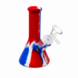 5-Inch 4-Piece Detachable Silicone Beaker Bong | Unbreakable Travel Water Pipe