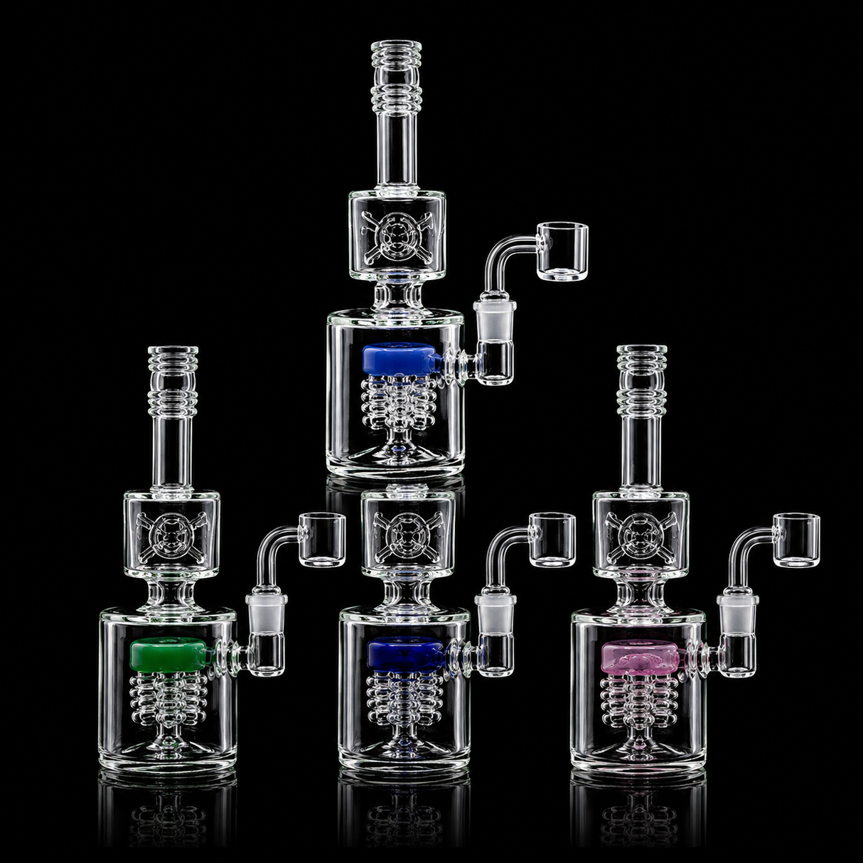 9 Inch Multi Cylinder Showerhead Dab Rig | SmokeMEGA