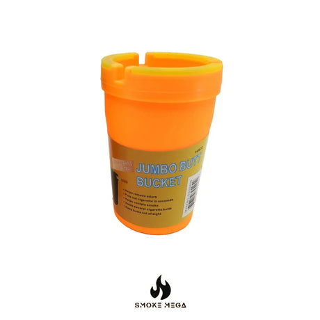 Jumbo Butt Bucket Ashtray in orange, durable design for indoor and outdoor use.