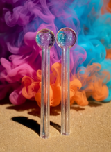 8"  Jumbo Clear Glass Oil Burner | High-Quality Durable Borosilicate Glass