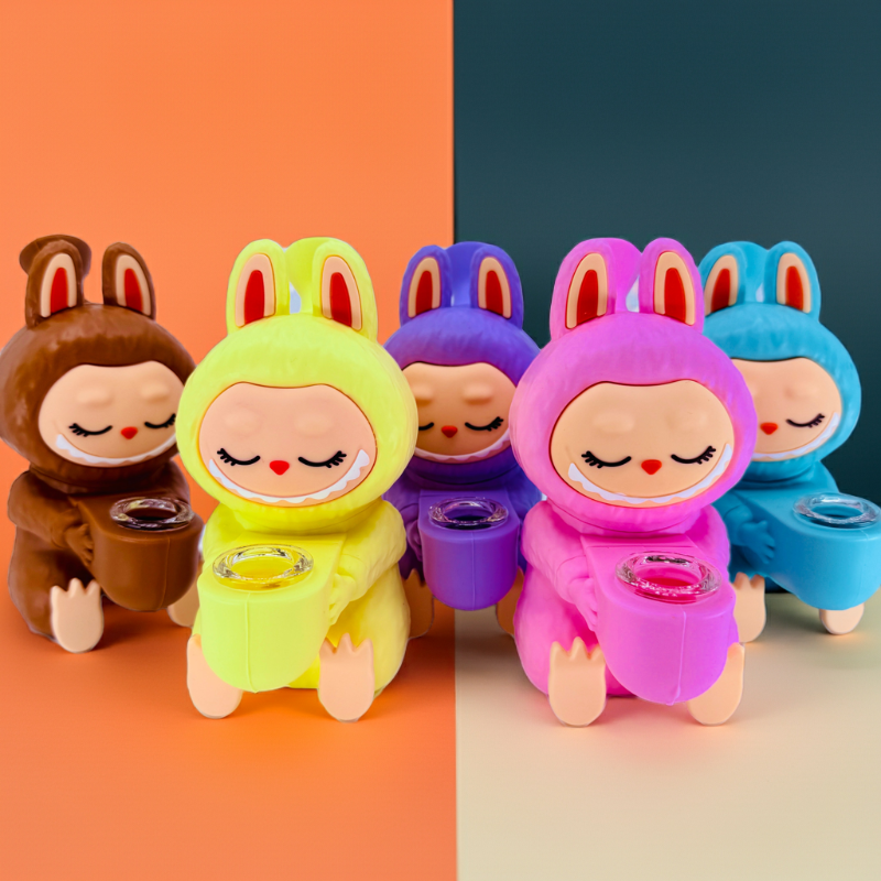 Labubu 6" Silicone Bong - Portable, Durable, and Stylish Design for Ultimate Enjoyment