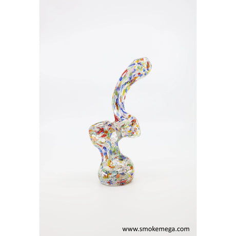 Mini Bubbler with Color Twisted design made of borosilicate glass.