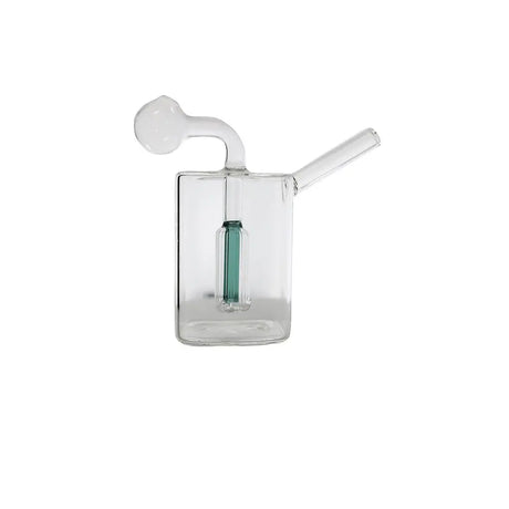 Mini Glass Oil Burner Square Bong - SmokeMEGA