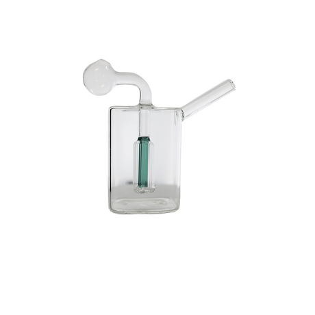 Mini Glass Oil Burner Square Bong - SmokeMEGA