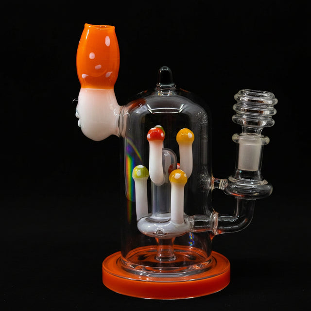 Orange Mushroom Bloom Dab Rig
