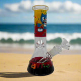 NEW 8" Glow In Dark Halloween Theme Beaker Bong - with 3D ART