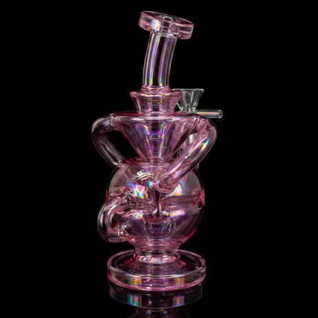 NEW Metallic 8” Recycler Dab Rig – Experience Smooth Hits & Stunning Colors