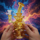 NEW Metallic 8” Recycler Dab Rig – Experience Smooth Hits & Stunning Colors
