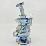 NEW Metallic 8” Recycler Dab Rig – Experience Smooth Hits & Stunning Colors