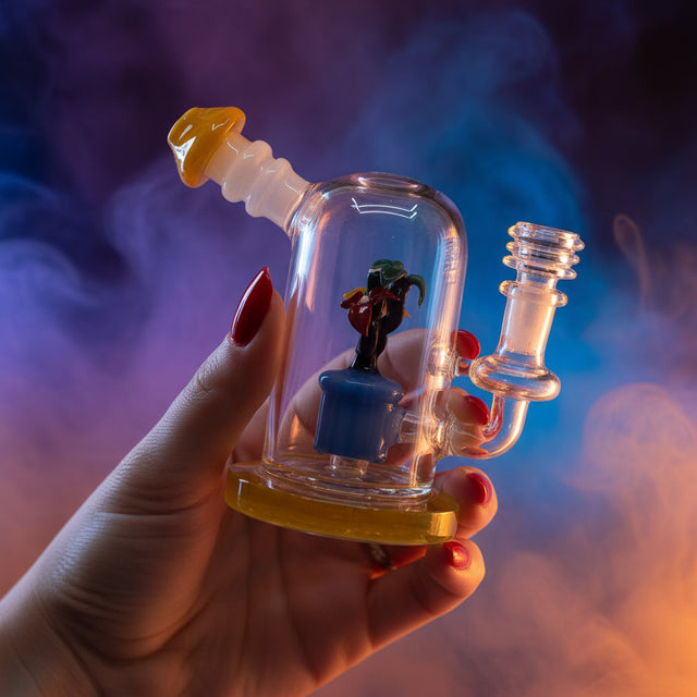 New Flower Art Dab Rig- yellow