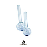 Oil Burner Blue dot head | Pyrex Glass  Pipe 4" -(12 per pack)