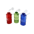 Oil Can Oil Burner Water Pipe in red, green, and blue colors for smoking concentrates.