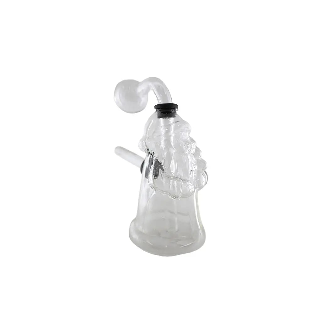 Glass oil rig for smoking concentrates with sleek design and 19mm titanium nail compatibility.