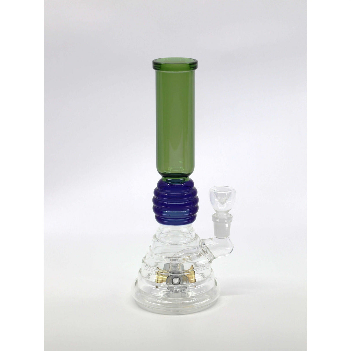 multi-colored perc bong 8 inches durable glass