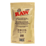 Pre Rolled Cones | RAW NATURAL UNBLEACHED TIPS 200-PACK