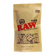 Raw Natural Unbleached Pre Rolled Cones 200-pack with tips, high-quality construction.