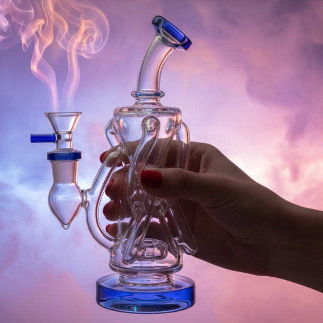 Glass Mask Rig Premium Angled Glass Rig | SmokeMEGA