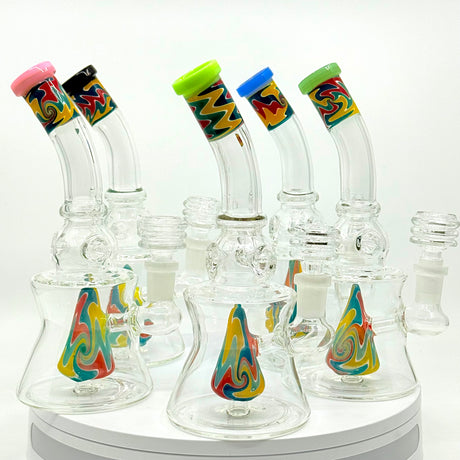  Rainbow Twist Shower Head Dab Rig 
