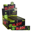 Packaging of Raw Black Organic Hemp rolling papers, featuring natural, unrefined material with prominent branding.