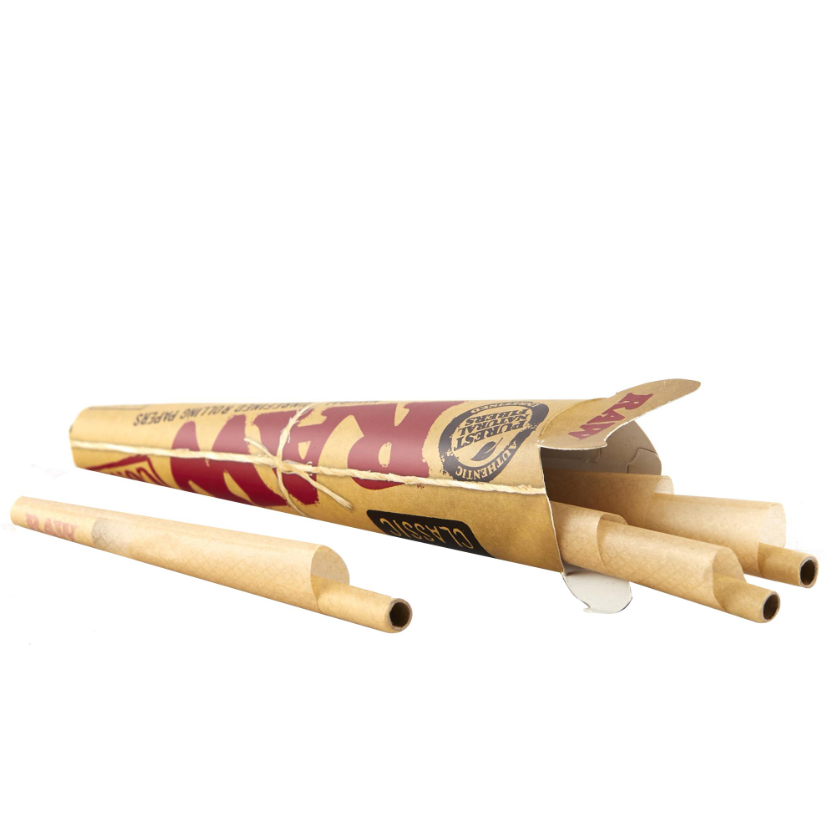 Raw® NATURAL 1 ¼" UNREFINED PRE ROLLED CONES - 32 PACK