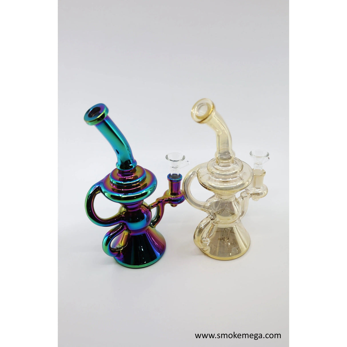 Recycle Dab Rigs - 8" Metallic Design