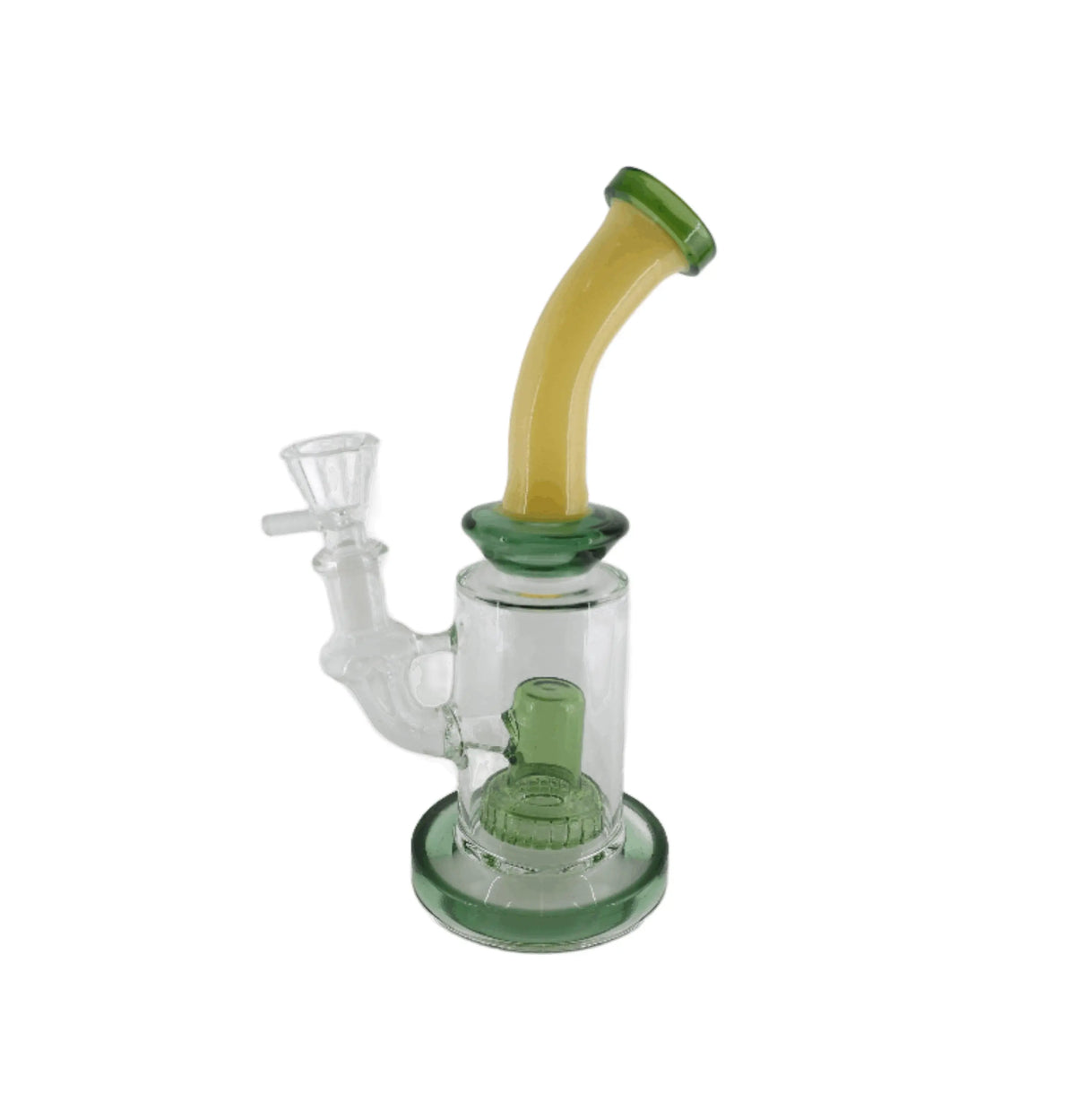 SK - 398 8" Shower Head Bent Dab Rig with Honeycomb Perc Design