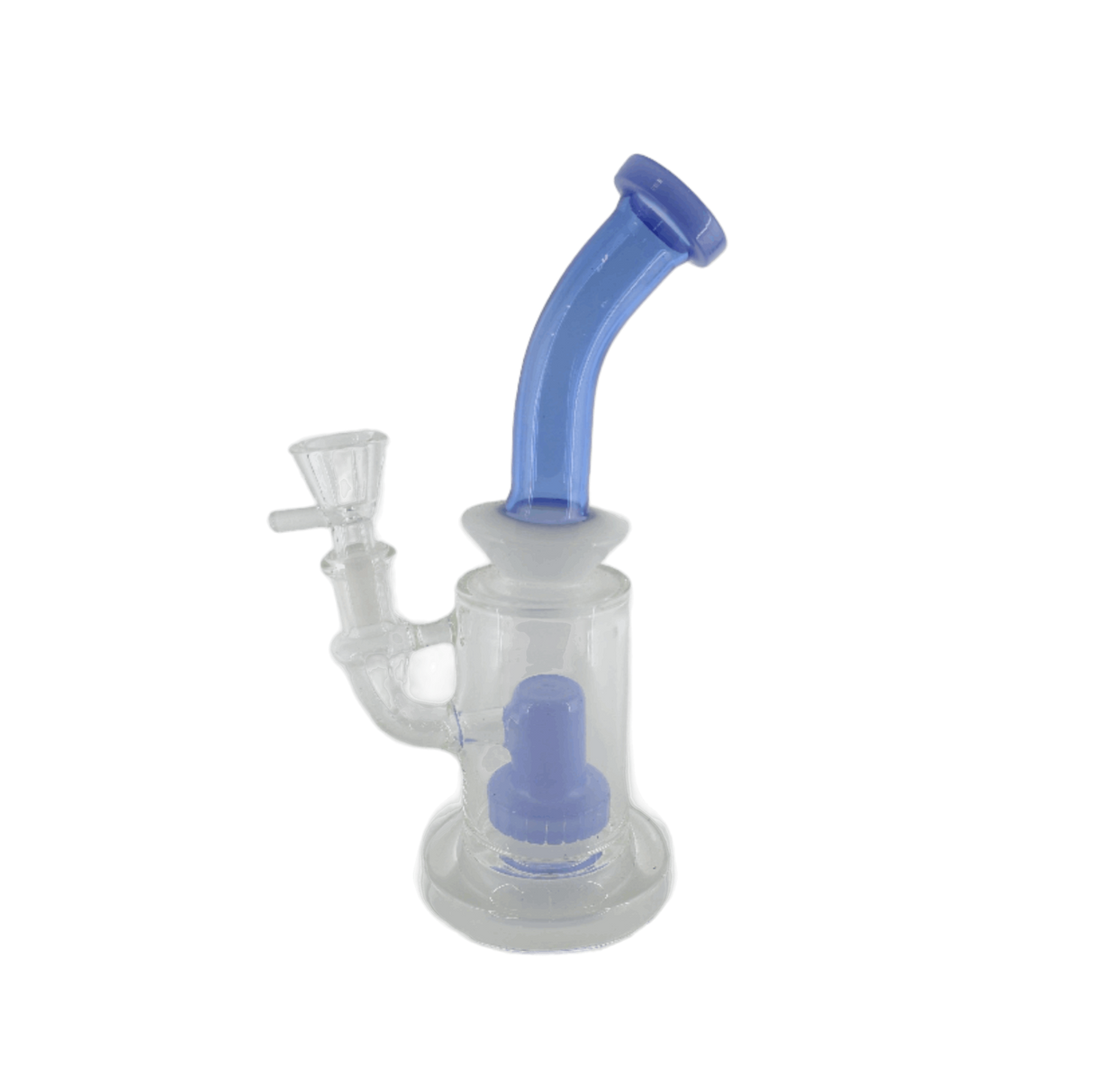 SK - 398 8" shower head bent dab rig with bent neck design and honeycomb perc.