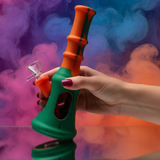 SK - 758  8" Silicone Drop Resistant Beaker Style Bong