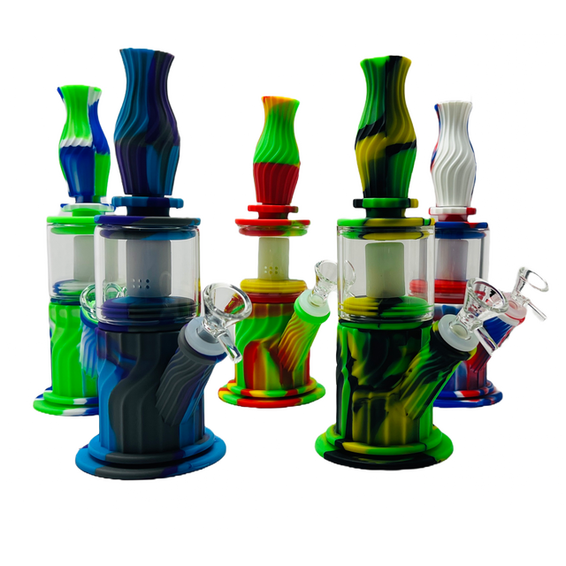 SK - 767 10" 4-in-1 silicone water pipe