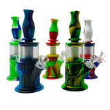 SK - 767 10" 4-in-1 silicone water pipe