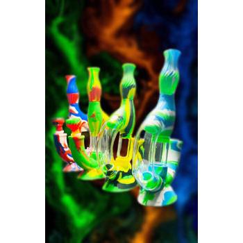 SK - 772 Ooze Echo 4-in-1 Silicone Glass Water Pipe - SmokeMEGA