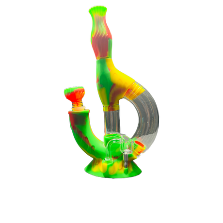 SK - 772 Ooze Echo 4-in-1 Silicone Glass Water Pipe - SmokeMEGA