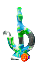 SK - 772 Ooze Echo 4-in-1 Silicone Glass Water Pipe - SmokeMEGA