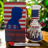 Trump 2024 Bong Box with American flag design and red accents, featuring silhouette artwork and Make America Great Again slogan.