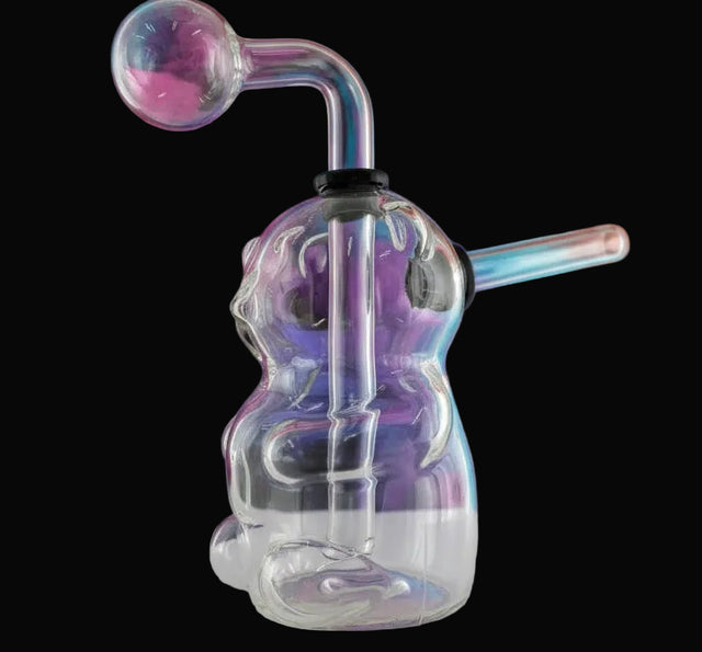 Scorch Torch Lighter 4" Flint + Glass Oil Burner Bubbler Pipe