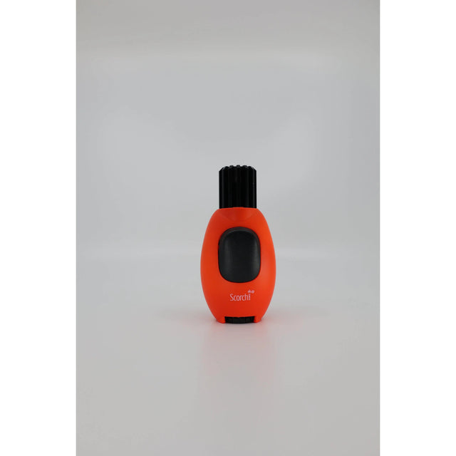 Scorch Torch Single Flame Modern Button, butane refillable lighter with sleek design and advanced functionality.