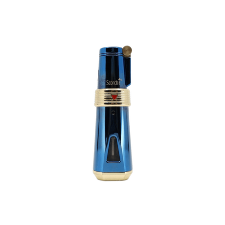 Scorch Torch 61580 blue and gold single flint igniter torch lighter, refillable and ergonomic design.