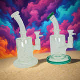 Shimmer Glass 9" Bent Neck Shower Head Dab Rig - Elevate Your Experience