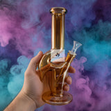 Shimmering 10" Metallic Glass Bong with Eye-Catching Design