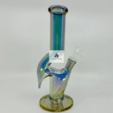 Shimmering 10" Metallic Glass Bong with Eye-Catching Design