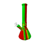 Silicone Bong- Rasta Color Silicone Water Pipe 12.5"