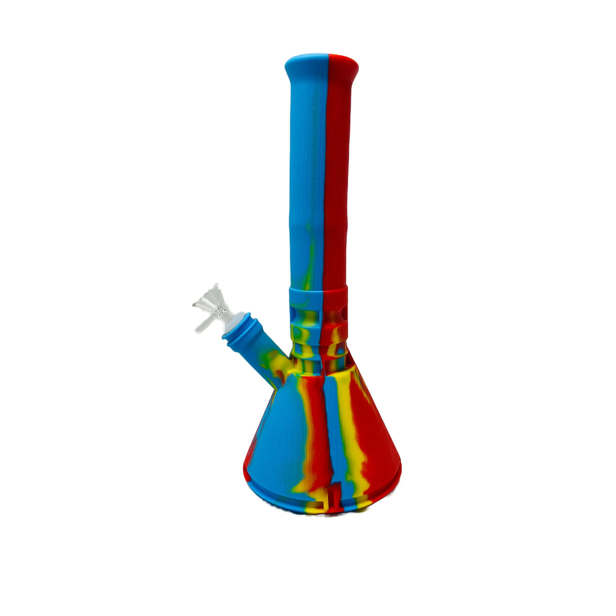 Silicone Bong- Rasta Color Silicone Water Pipe 12.5"