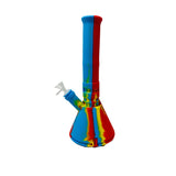 Silicone Bong- Rasta Color Silicone Water Pipe 12.5"